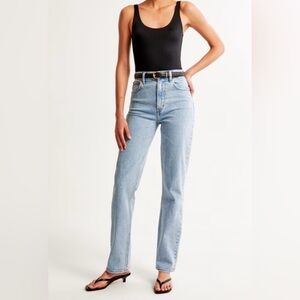 Abercrombie & Fitch 90s Straight Ultra High Rise Denim Jeans Size 29 / 8 Light